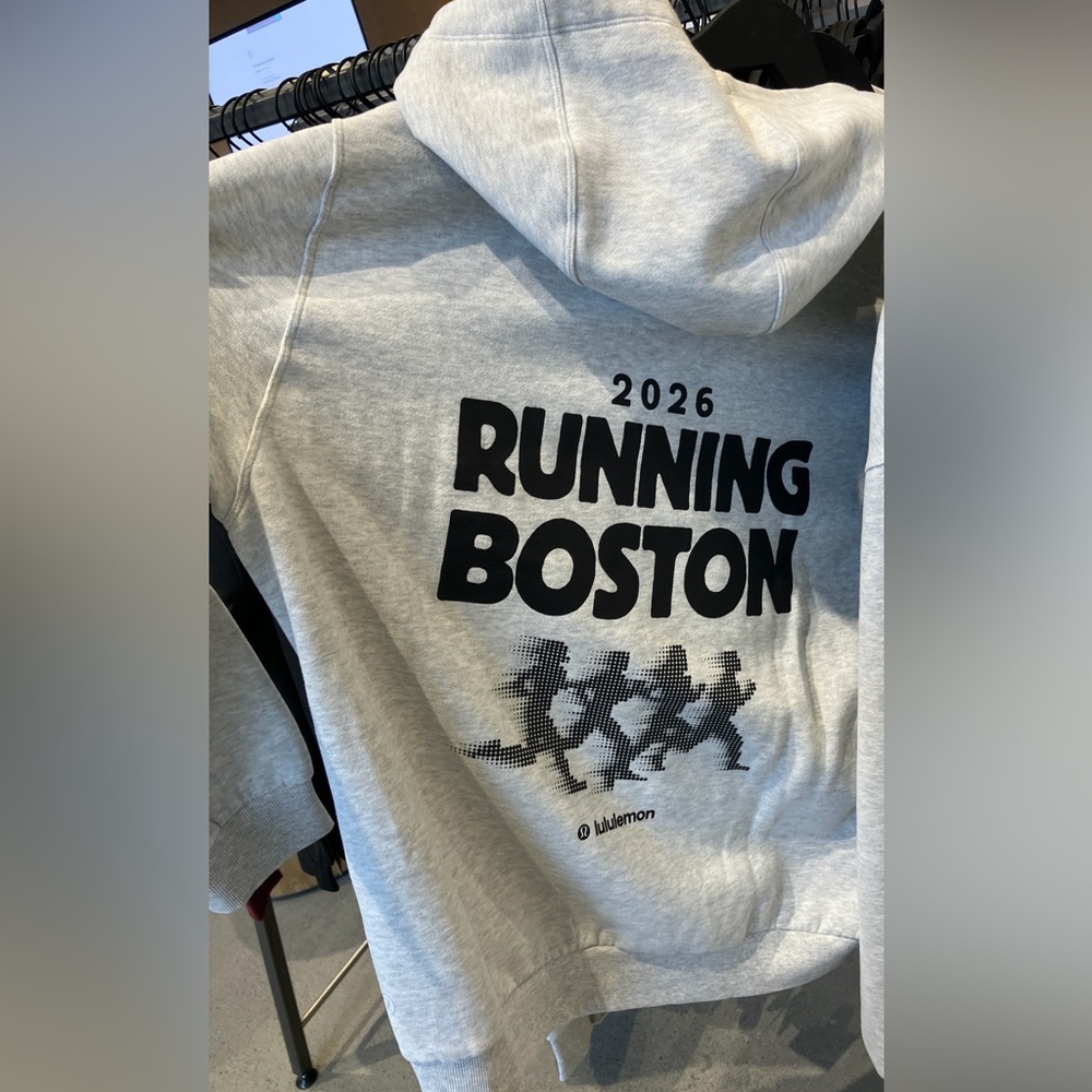 Lululemon Boston Marathon running sweatshirt